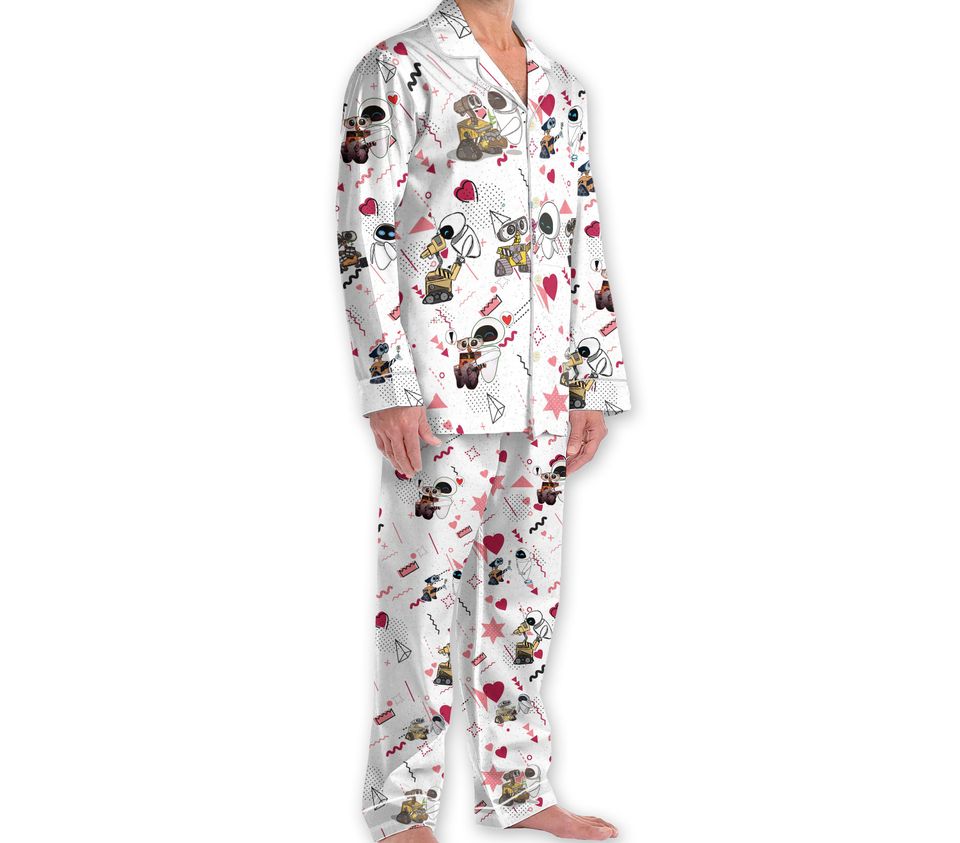 Disney Valentine's Day Pjs, Wall-E and Eve Pajamas Set