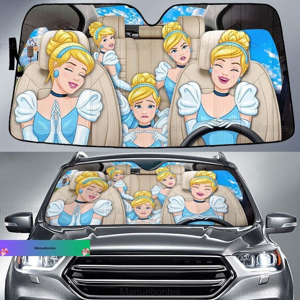 Cinde Princess Auto Sun Shade, Disney Princess Car Sunshade