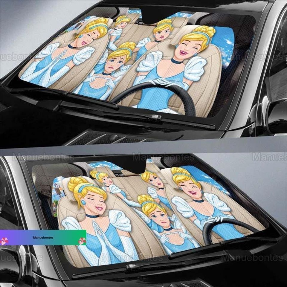 Cinde Princess Auto Sun Shade, Disney Princess Car Sunshade