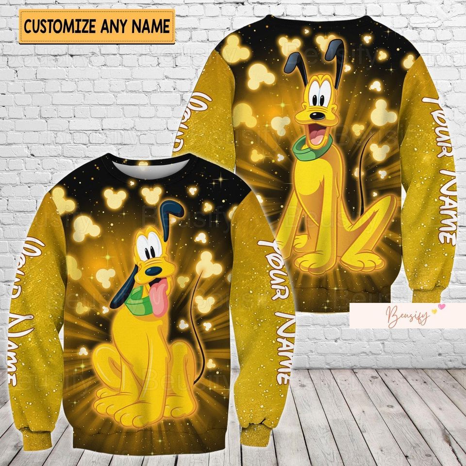 Pluto Dog Hoodie, Custom Pluto Hoodie, Disney Pluto Shirt, Funny Pluto Sweatshirt