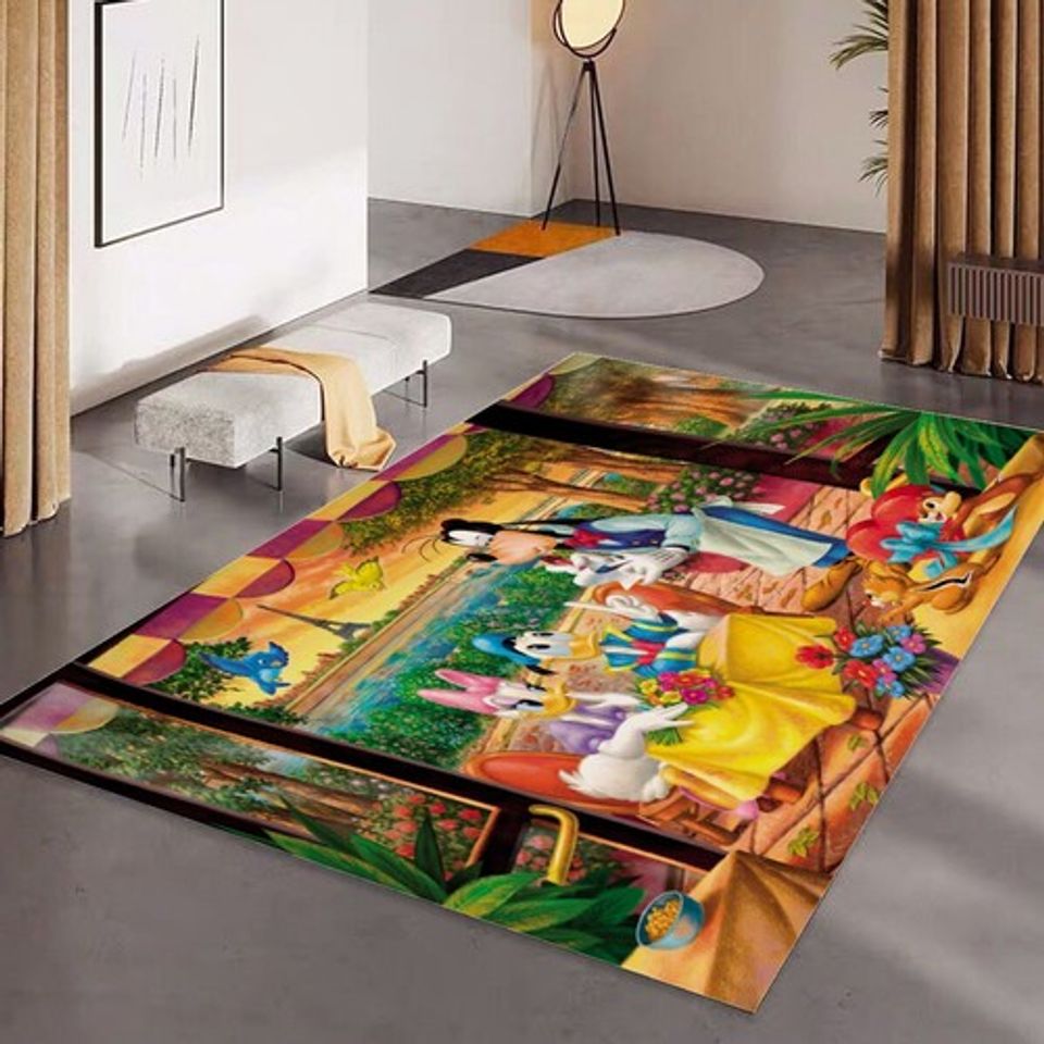 Donald And Daisy Disney Rug, Disney Fan Decor