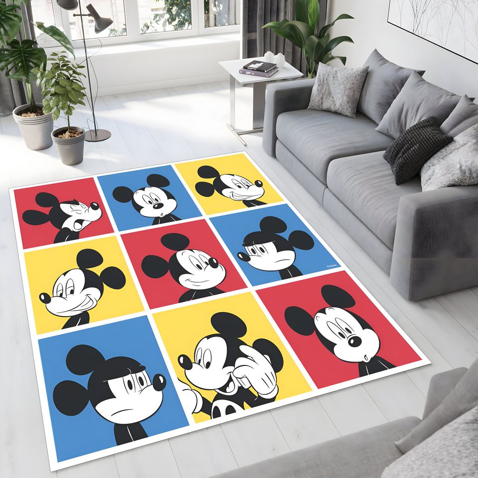 Mickey Mouse Disney Rug, Disney Fan Decor