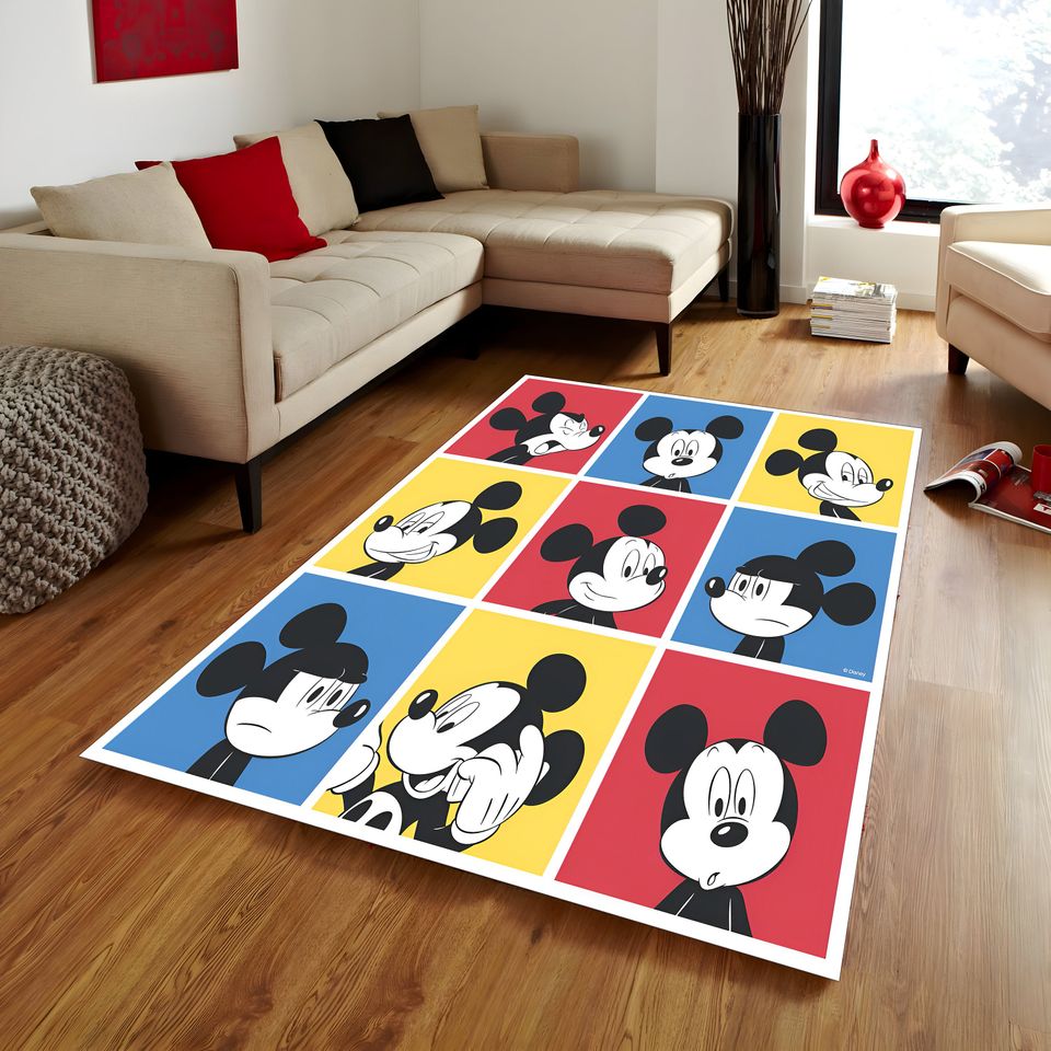Mickey Mouse Disney Rug, Disney Fan Decor