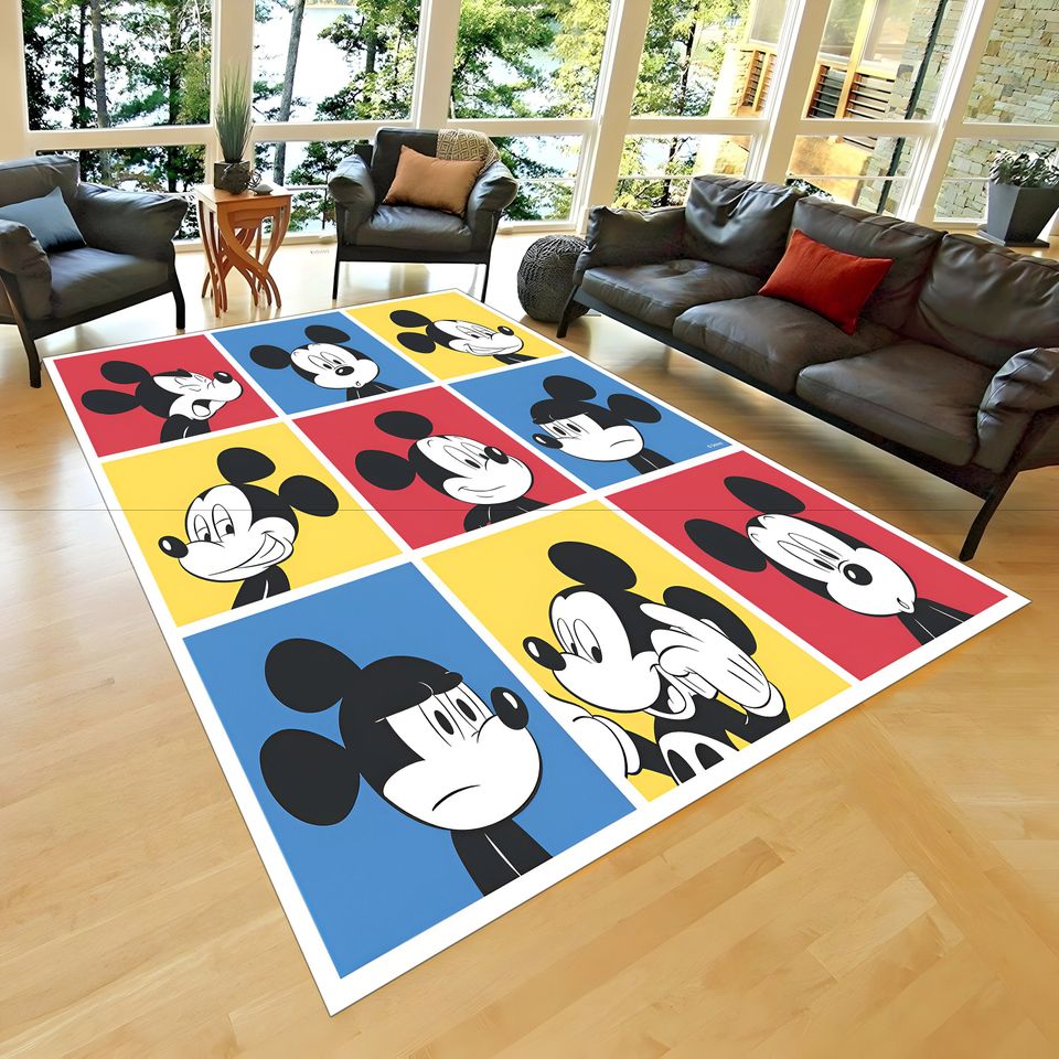 Mickey Mouse Disney Rug, Disney Fan Decor