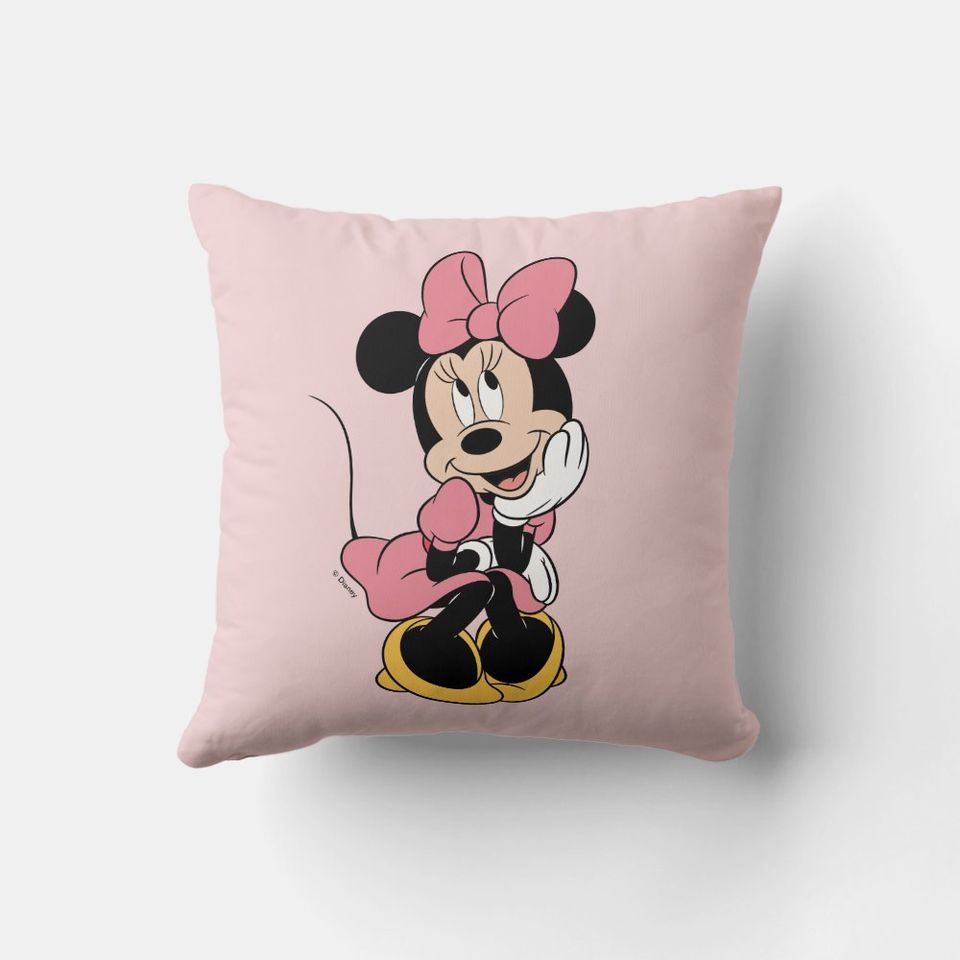 Minnie Mouse Disney Throw Pillow, Disney Fan Gift, Disney Decor