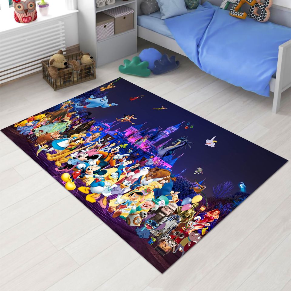 Mickey And Friends Disney Rug, Disney Fan Decor