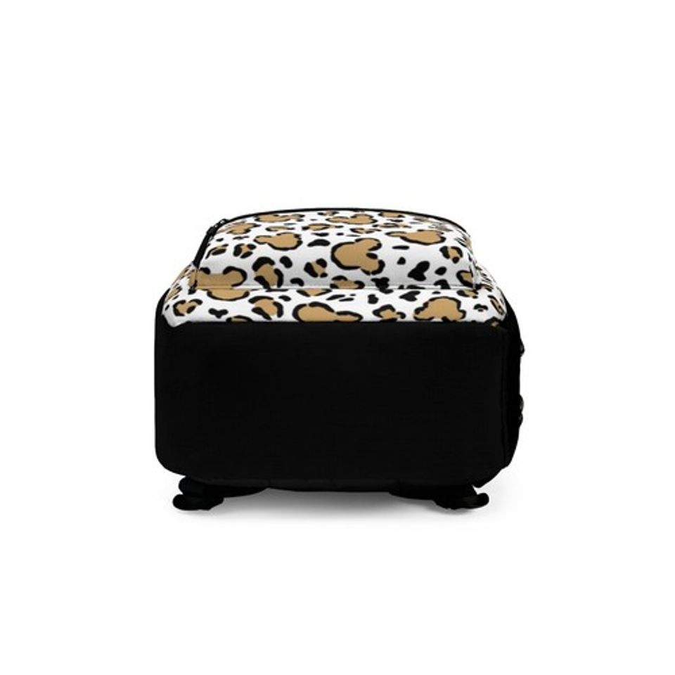 Disney Leopard Mickey & Minnie Backpack, Leopard Print Backpack, Disney Backpack
