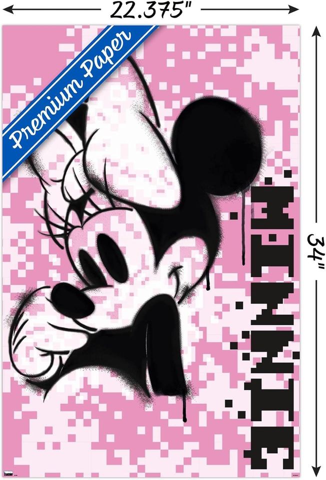 Disney Minnie Mouse - Pink Pixels Wall Poster