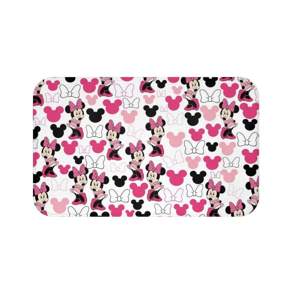 Minnie Mouse Disney Bath Mat, Disney Bathroom Decor