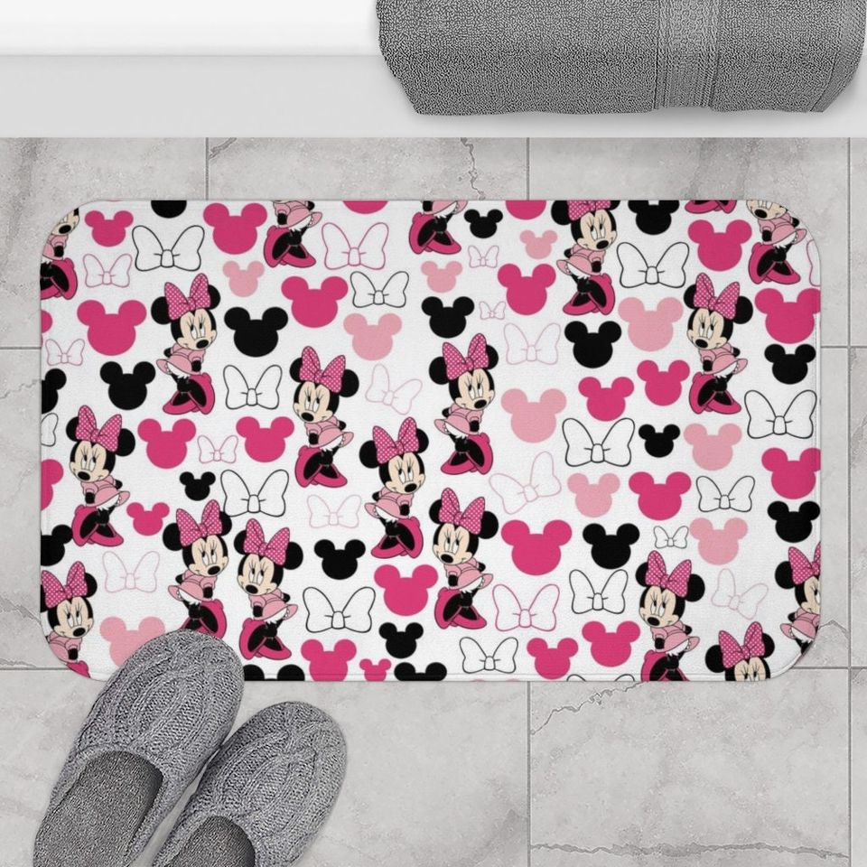 Minnie Mouse Disney Bath Mat, Disney Bathroom Decor
