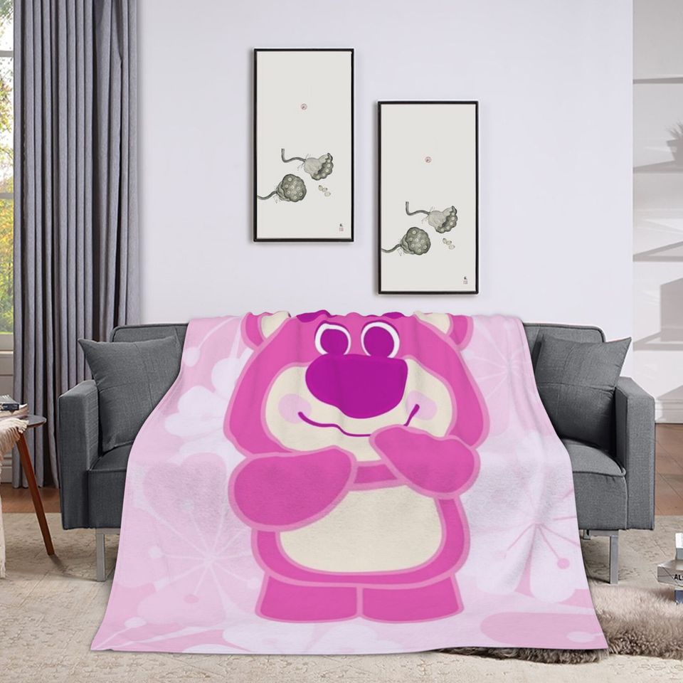 Disney Lotso Custom Name Blanket Baby Girl Boy Blankets