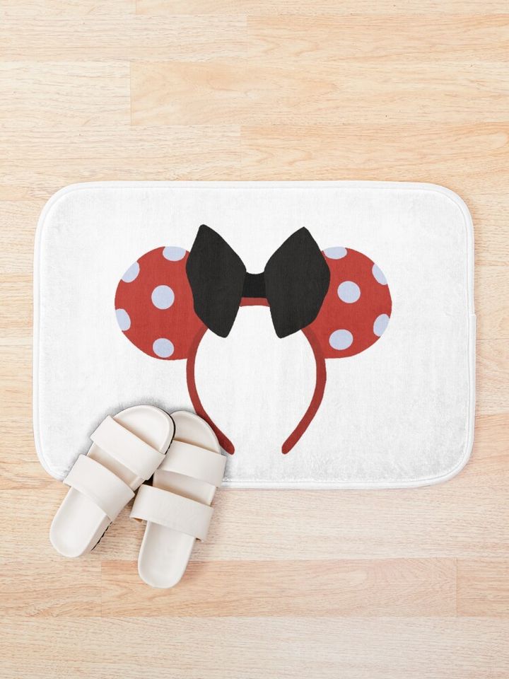Minnie Mouse Disney Bath Mat, Disney Bathroom Decor