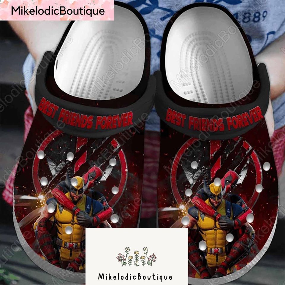 Deadpool And Wolverines Shoes, Deadpool N Wolverines Disney Clogs