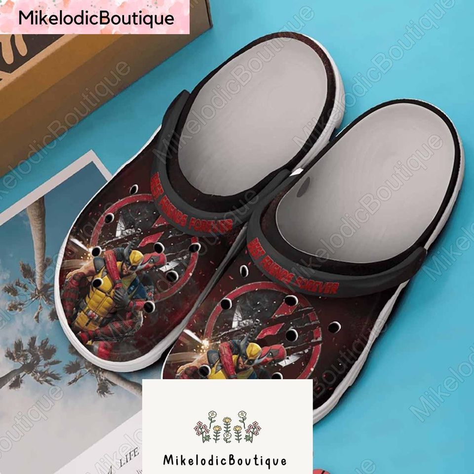 Deadpool And Wolverines Shoes, Deadpool N Wolverines Disney Clogs