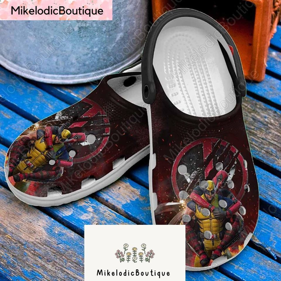 Deadpool And Wolverines Shoes, Deadpool N Wolverines Disney Clogs