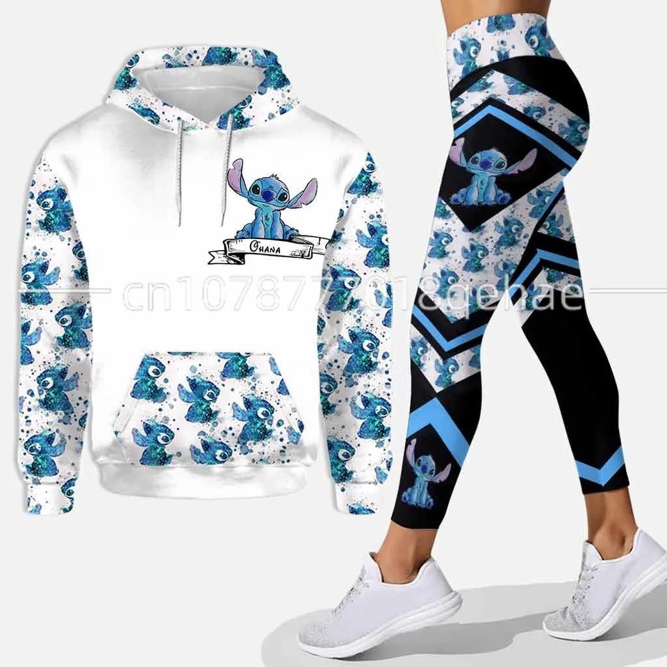 2023 New Disney Stitch Hoodie Legging Sets