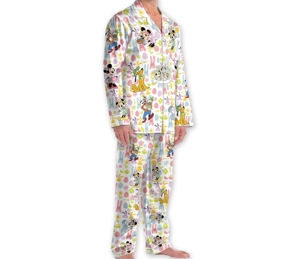 Disney Easter Bunny Pajamas Mickey Easter Adult Pajamas Sets