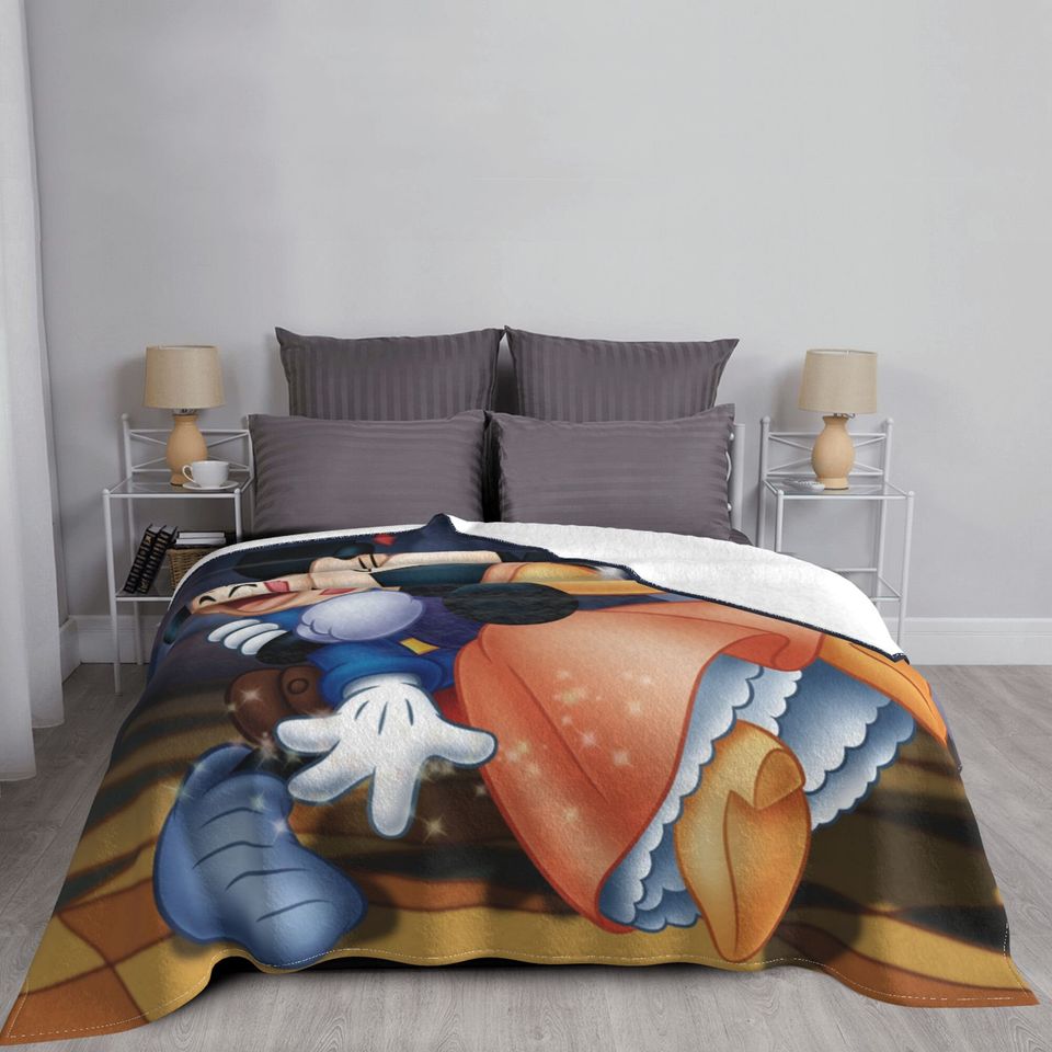 Custom Name Blanket Disney Mickey Mouse Tapestry Personalized Blankets Birthday Gift
