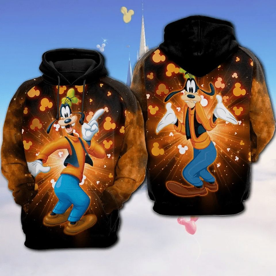 Goofy Dog Bling Mickey Mouse Disney 3D Hoodie