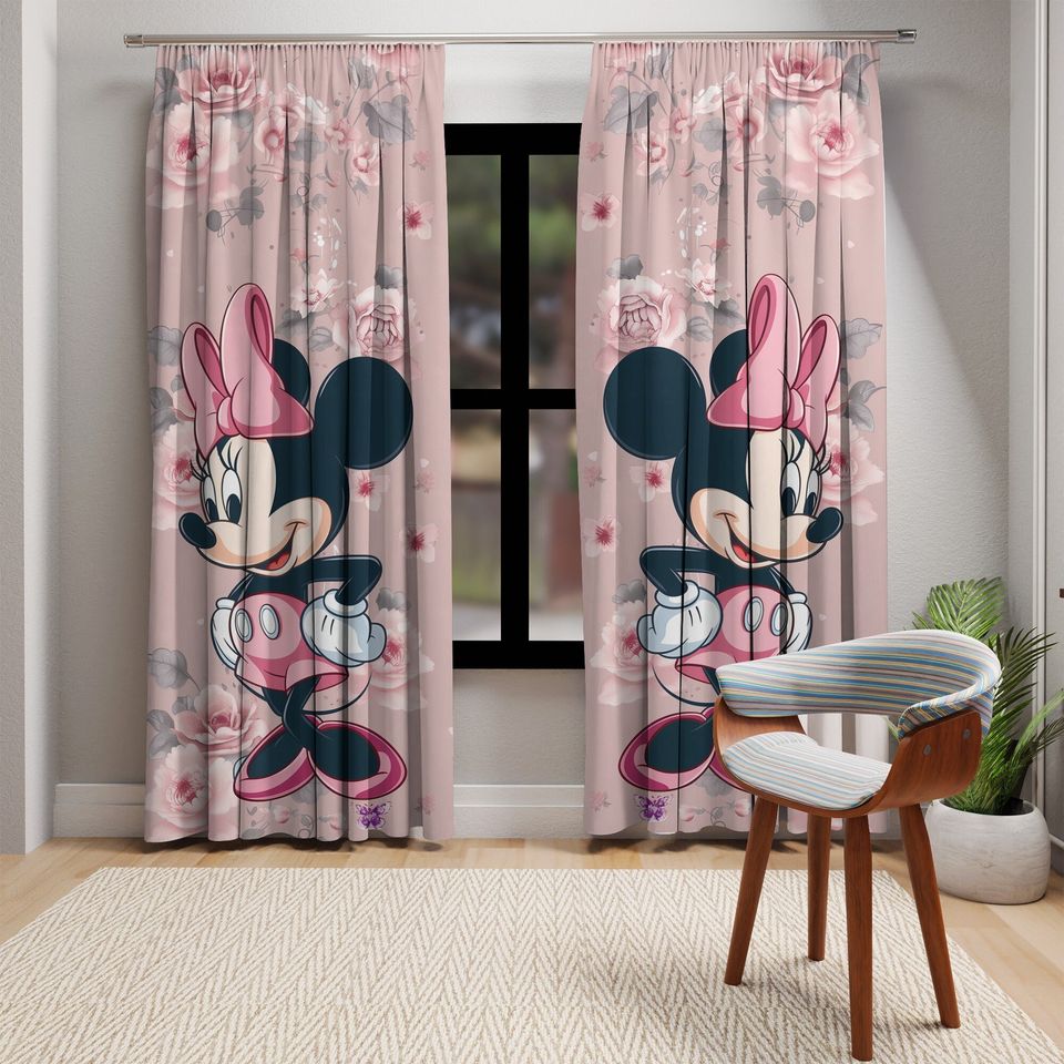 Minnie Mouse Curtains,Disneyland Curtains,Daisy Curtains