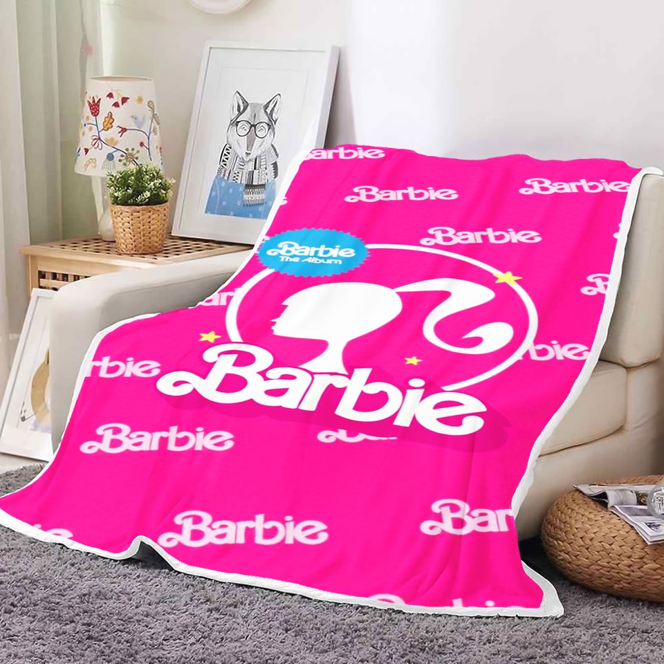 Barbie Princess Disney Flannel Pink Fleece Blankets
