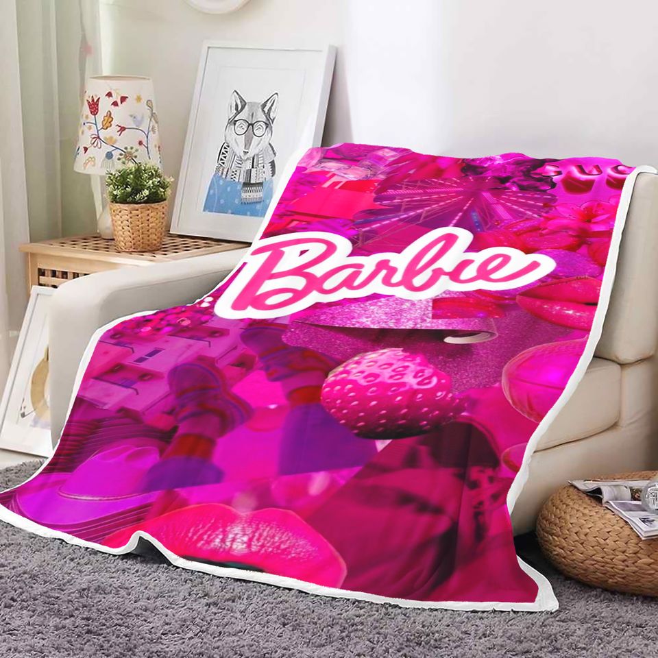 Barbie Princess Disney Flannel Pink Fleece Blankets