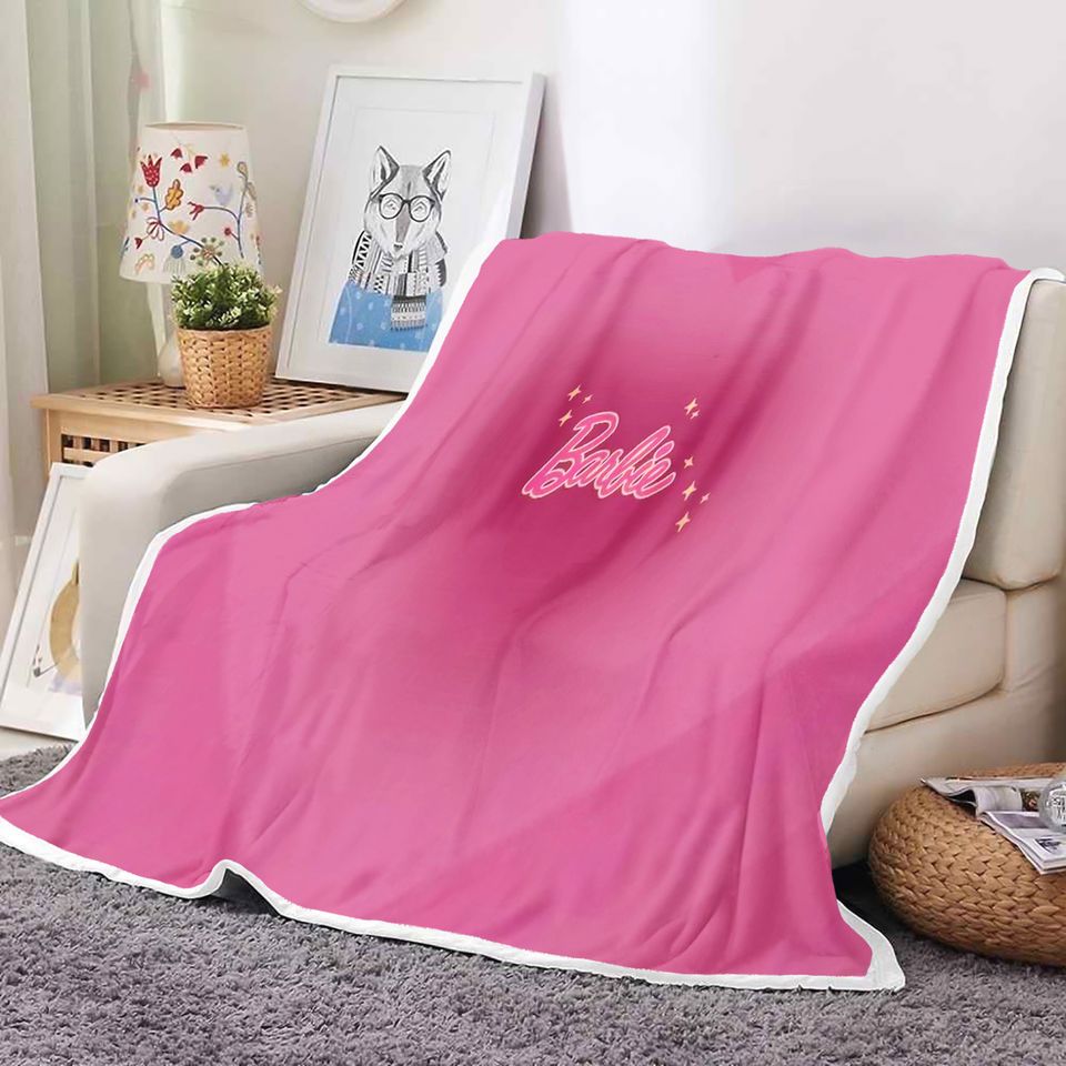 Barbie Princess Disney Flannel Pink Fleece Blankets