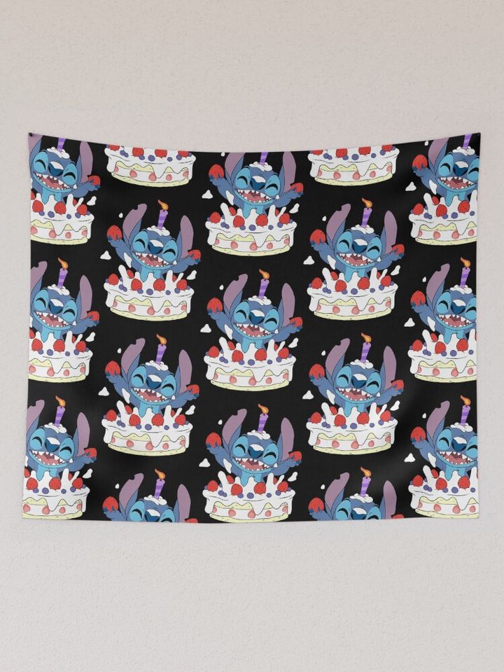 Happy Birthday Stitch Disney Tapestry