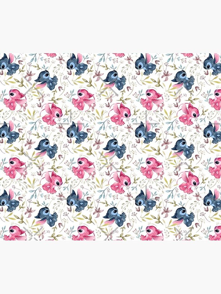 Stitch and Angel Throw Blanket