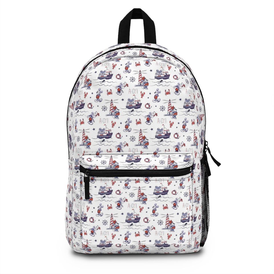 Disney Cruise Backpack, Nautical Mickey Backpack, School Backpack