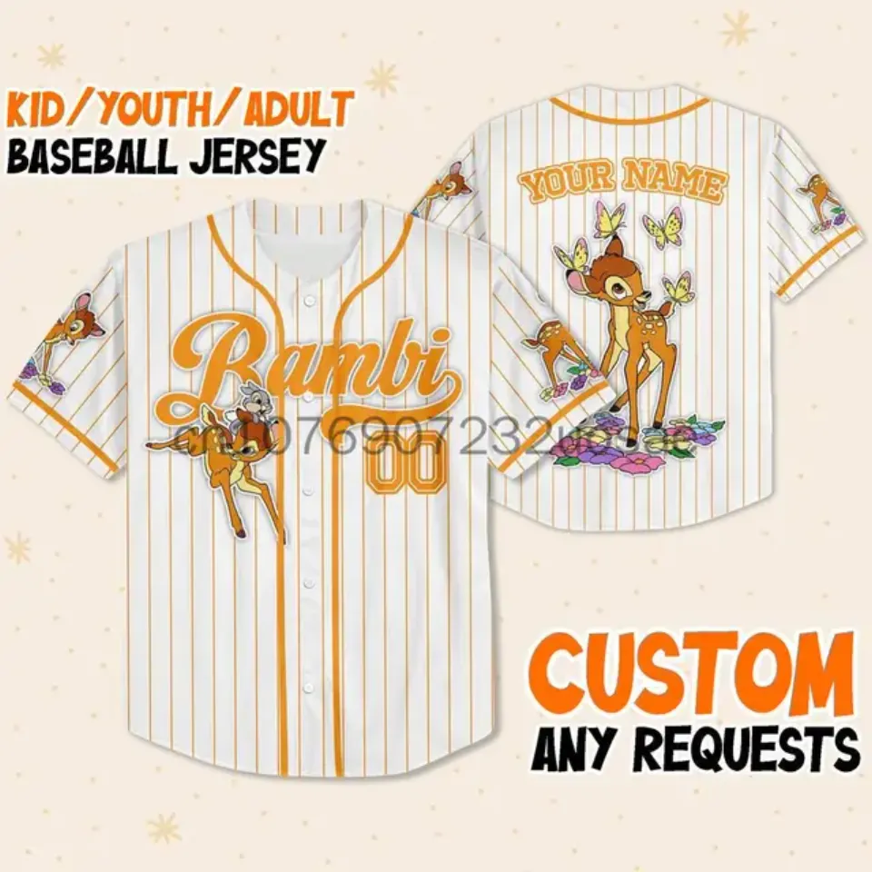 2024 Disney Bambi Baseball Jersey Custom Name