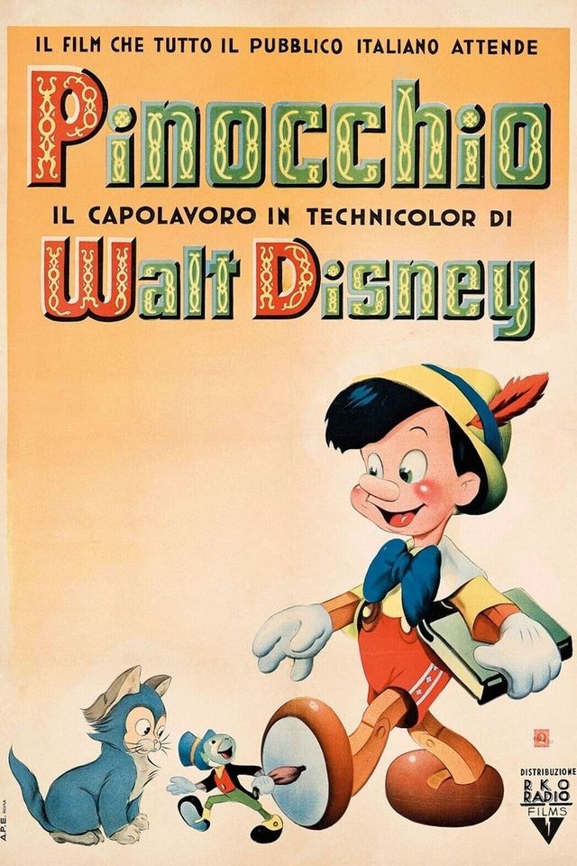 Pinocchio (1940) Disney Movie Poster