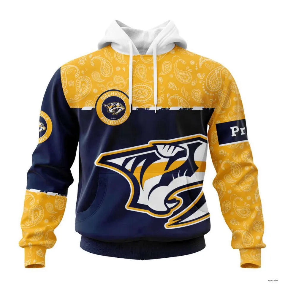 Personalized Nashville Predators Hoodie Pullover Paisley Hockey Team
