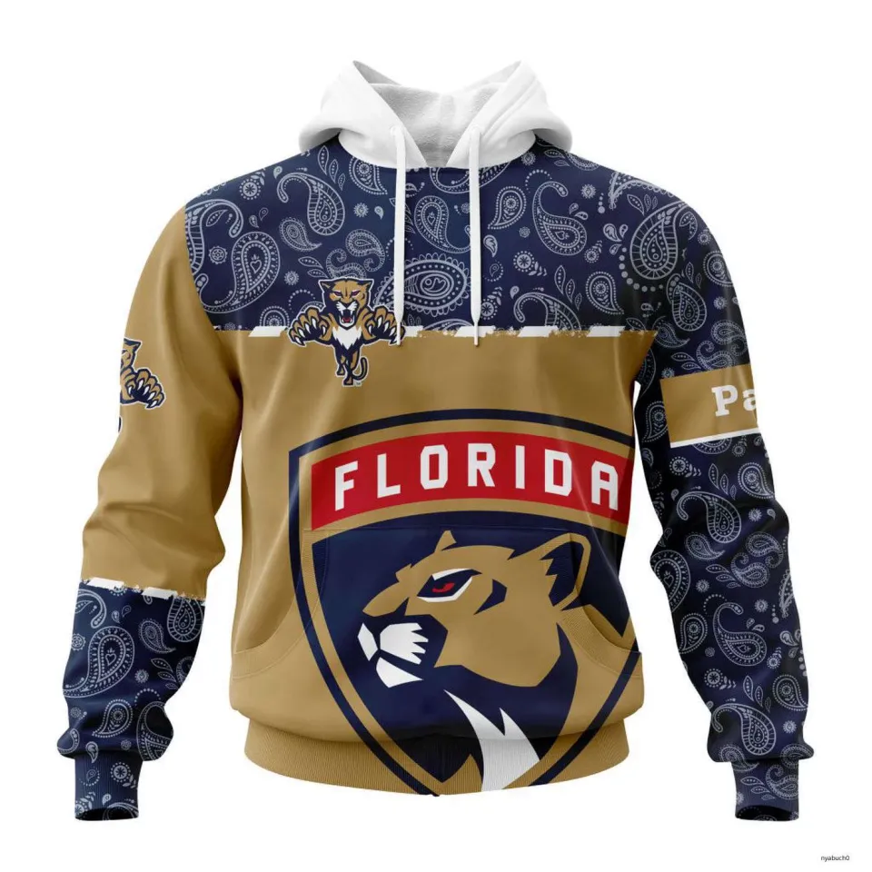 Personalized Florida Panthers Hoodie Pullover Paisley Hockey Team
