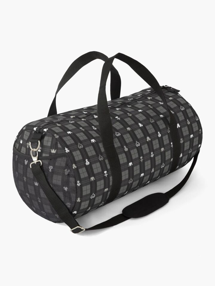 Kingdom Hearts III - Flannel Pattern (Black) Duffle Bag