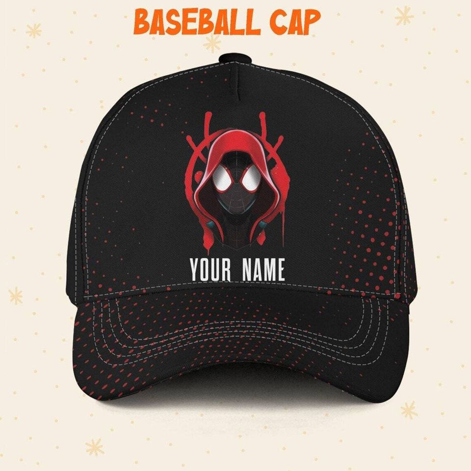 Custom Spiderman Miles Cool Logo Cap, Custom Disney Hat, Spiderman Baseball Cap