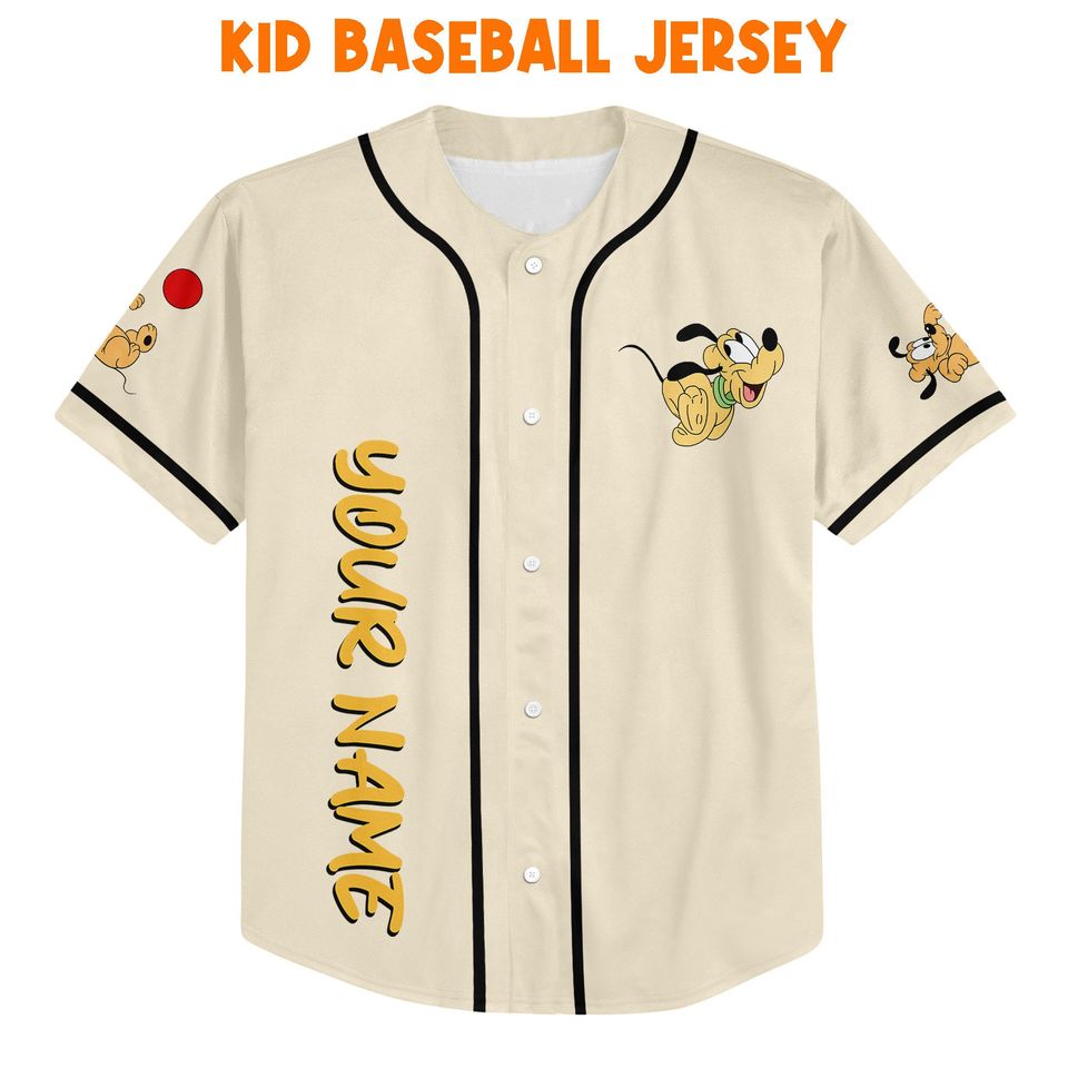 Personalize Retro Pluto Jersey, Disney Pluto Custom