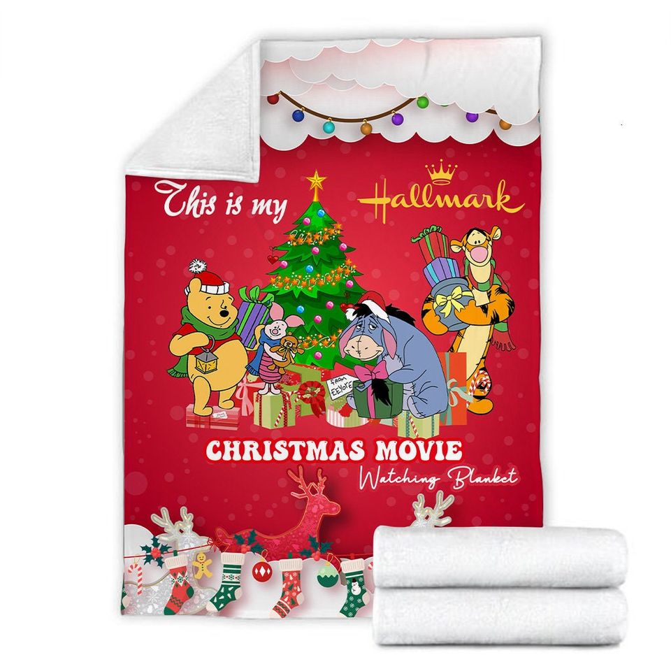 Disney Christmas Winnie the Pooh Blanket