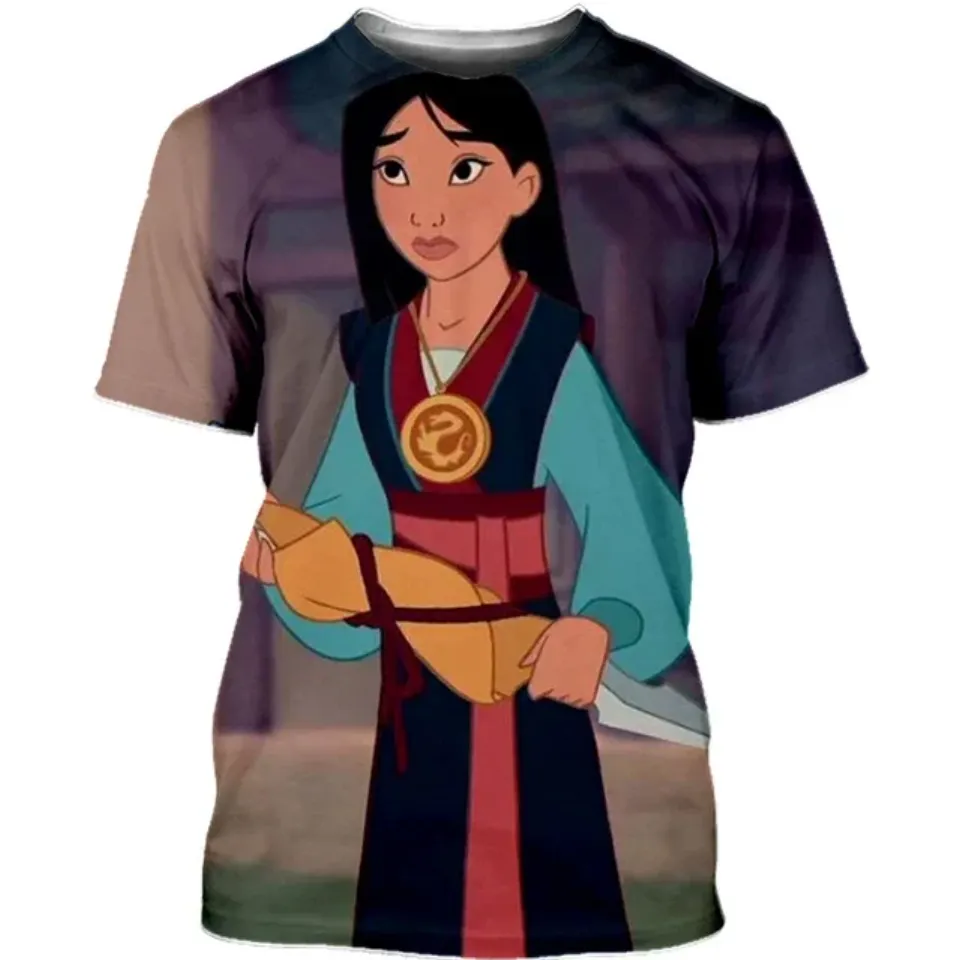 Disney T-Shirts Mulan Cartoon Anime 3D Shirt