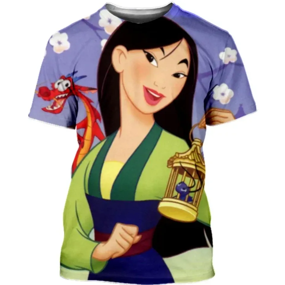 Disney T-Shirts Mulan Cartoon Anime 3D Shirt