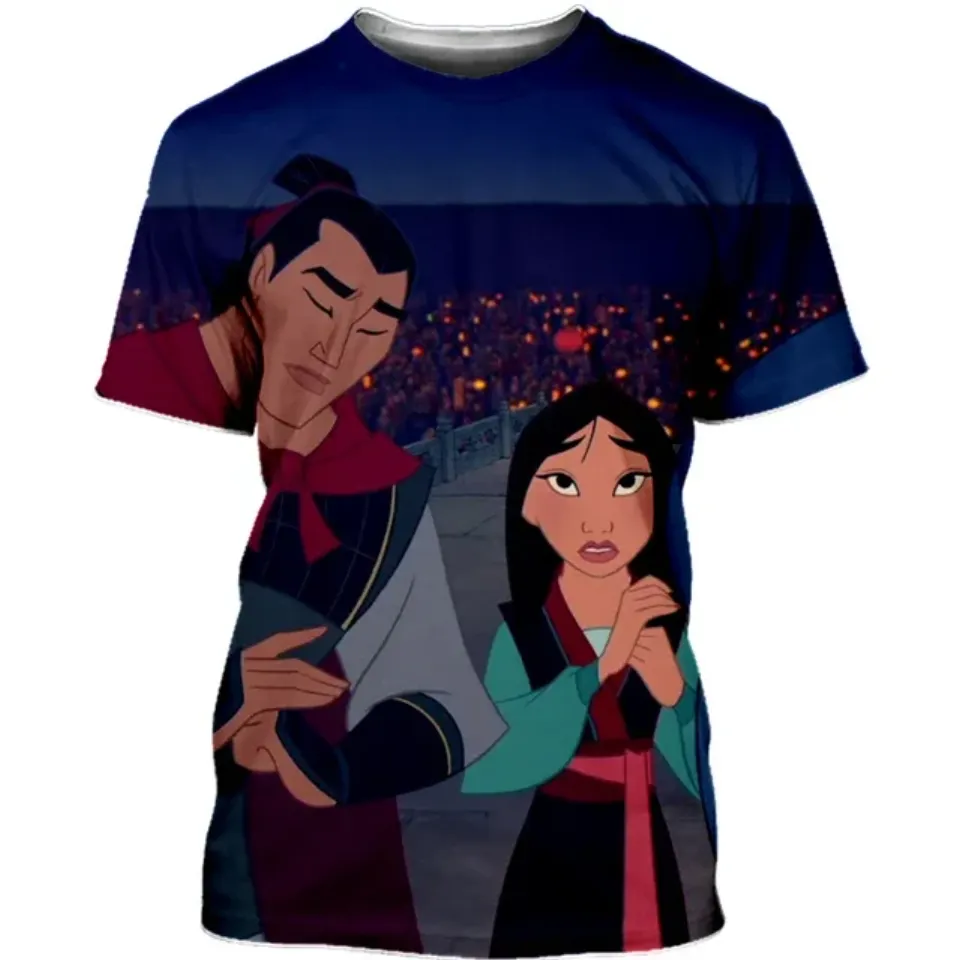 Disney T-Shirts Mulan Cartoon Anime 3D Shirt