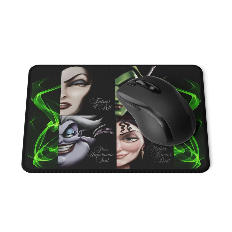 Disney Villains Evil Queen, Maleficent, Ursula, Mother Gothel Mouse Pad