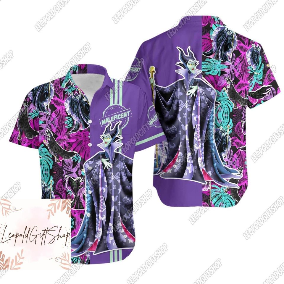 Maleficent Villans Shirt, Maleficent Hawaiian Shirt, Villain Shirt, Disney Summer
