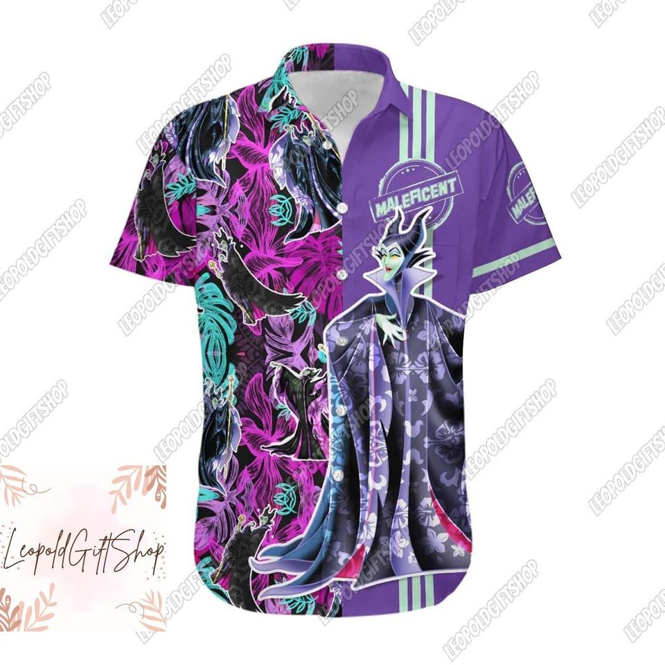 Maleficent Villans Shirt, Maleficent Hawaiian Shirt, Villain Shirt, Disney Summer