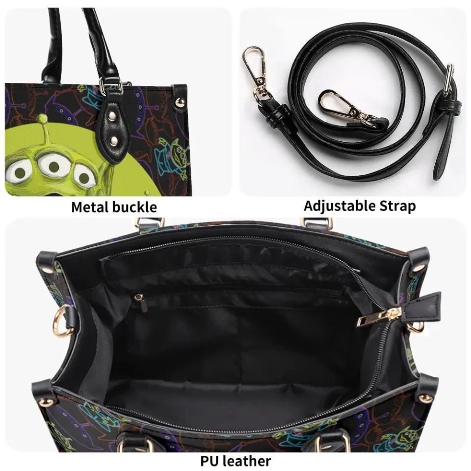 Personalized Aliens Toy Story Leather Handbag, Disney Leather