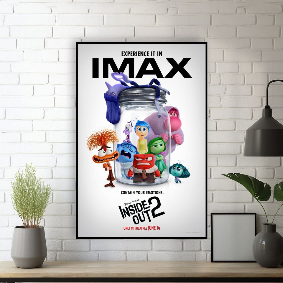 Inside Out 2 Movie Poster, Disney Inside Out 2 Poster, Home Decor