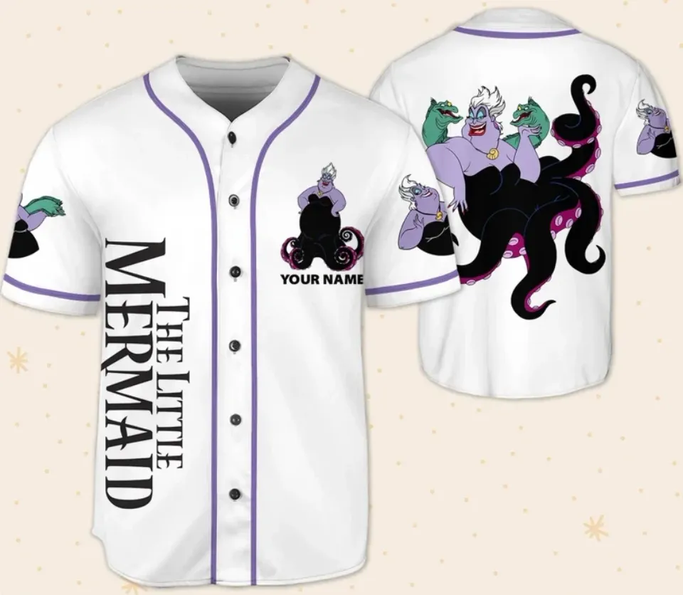 Custom Disney The Little Mermaid Ursula Simple, Custom Name Disney Jersey