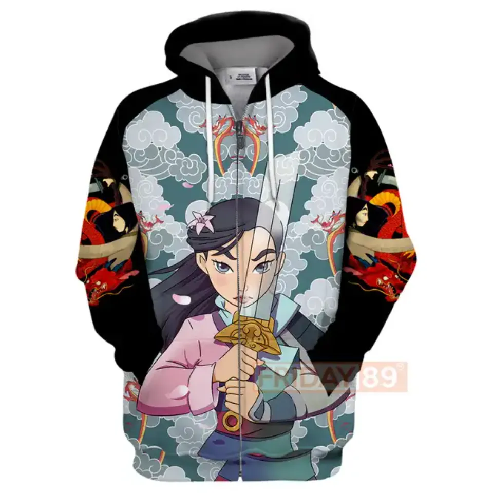 2024 Disney Princess Mulan 3d Hoodie