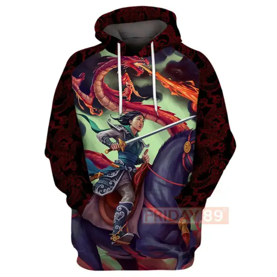 2024 Disney Princess Mulan 3d Hoodie