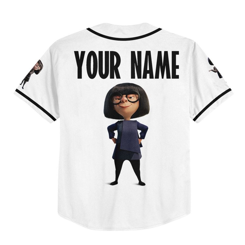 Personalized Disney The Incredibles Edna Mode Baseball Jersey